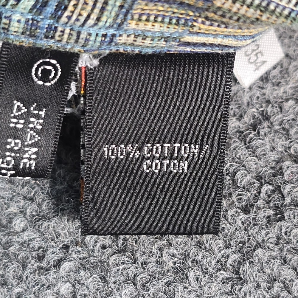 Jhane Barnes XL Geometric Woven Japan Fabric Button Front Shirt Mens‎ Blue - Picture 6 of 10